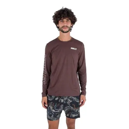 Produktbild: Hurley Herren H2o-dri Easton Fastlane UPF Ls Top Rash Guard Shirt, Zion Rost, S