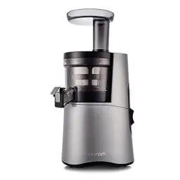 Produktbild: HUROM | Slow Juicer | Entsafter für Kaltes Pressen | H-AA | Eismaschine | Leises System | Halbtransparenter Trichter | 500ml | 150 Watt | BPA-Frei | Dunkelsilber