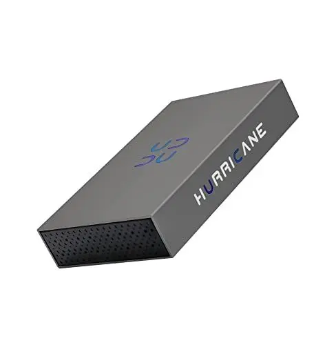 Produktbild: HURRICANE 3518C3 8TB Aluminium Externe Festplatte, 3.5 Zoll, USB C HDD extern Backup Desktop Speicher mit Netzteil für PC, smart TV, Ps4, Ps5, Xbox Laptop, kompatibel mit Windows mac OS Linux