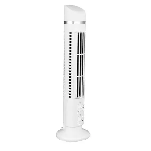 Produktbild: HURRISE Flügelloser Turmventilator, Oszillierende Ventilatoren, Standventilatoren für den Innenbereich, 90 Grad Oszillierender, Leiser, Tragbarer USB-Tischventilator mit Licht für