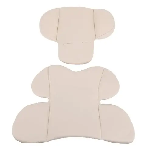 Produktbild: HUSHUI Baby-Autositz-Kisseneinsatz, Baby-Autositz-Kopfstütze, Baby-Nackenstütze und Körperkissen für Autositz-Kinderwagen (Beige)
