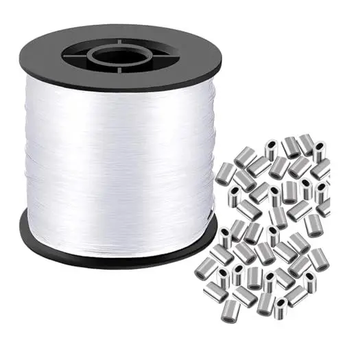 Produktbild: HUSZZM Angelschnur Transparent 0.8MM Nylonschnur Angelsehne-200M Nylonfaden Fishing Line Schnur Reißfest Durchsichtige Zum Aufhängen Unsichtbarer Faden Dekoration für Armbänder