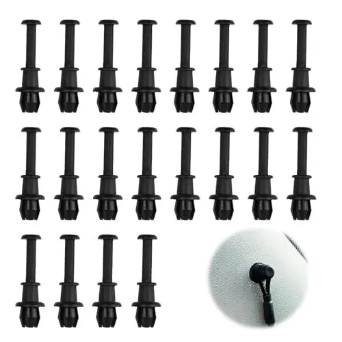 Produktbild: Hutablage Clips, HERKINDNESS 20 Stück Kofferraum Hutablage Clips, Hutablage Haltegurt, für den Kofferraum Heckablage Strap Mk6, Mk5, A3, Q2, Q3 usw (Schwarz)