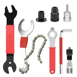 Produktbild: HUTHUHNHN Fahrrad-Werkzeug-Kit, einschließlich Fahrrad Kurbel Removal Tool, 3-in-1 Fahrrad Kassette Removal Tool, Rotor Lockring Removal Tool, Unterhalter Remover, Fahrrad Pedal Schraubenschlüssel