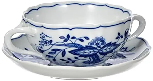 Produktbild: Hutschenreuther 02001-720002-10420 Zwiebelmuster Suppentasse, 2-teilig, 0,28 L, blau