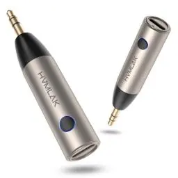 Produktbild: HVMLAK Aux Bluetooth Adapter Auto, Bluetooth 5.3 Empfänger (Stabile Verbindung) für Autoradio Heim-Stereo Musik und Freisprechanrufe, Bluetooth Adapter Aux 3,5mm Klinke, CD Sound, (1 Stück)…