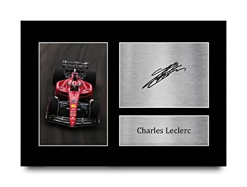 Produktbild: HWC Trading A4 Charles Leclerc Formula 1 Geschenke Gedrucktes Signiertes Autogramm Foto für Fromula 1 und Motorrennen Fans