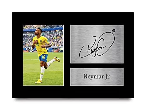 Produktbild: HWC Trading A4 Neymar Jr Brasilien Geschenke gedruckt Autogramm Bild für Fans und Unterstützer der Unterzeichnung - A4