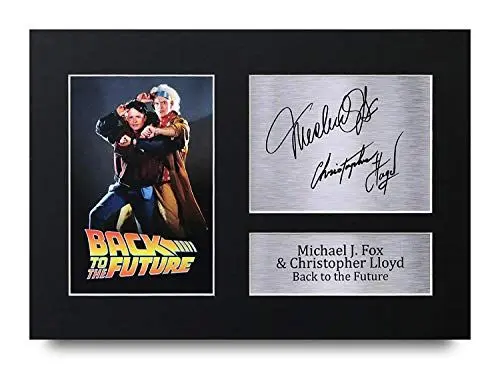 Produktbild: HWC Trading Back To The Future A4 Ungerahmt Signiert Gedruckt Autogramme Bild Druck-Fotoanzeige Geschenk Für Michael J Fox Christopher Lloyd Filmfans