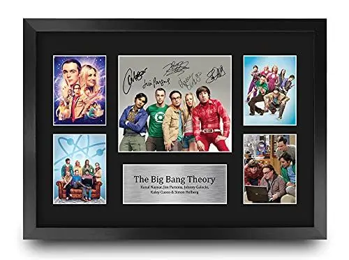 Produktbild: HWC Trading FR A3 The Big Bang Theory Gifts gedrucktes signiertes Autogrammbild für TV-Erinnerungsstück-Fans – A3 gerahmt