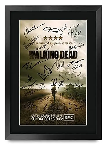 Produktbild: HWC Trading The Walking Dead A3 Gerahmte Signiert Gedruckt Autogramme Bild Druck-Fotoanzeige Geschenk Für Tv-Show-Fans
