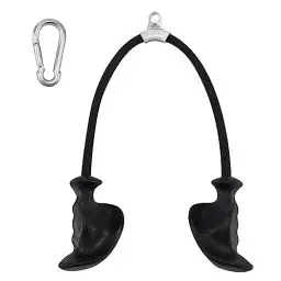 Produktbild: HXD-ERGO Trizeps Seil Ergonomisches Griffe, Trizepsseil Gedrehtes Seil Trizepstau zum Herunterziehen mit Rutschfesten Gummigriff für das Fitnessstudio zu Hause (Schwarz)