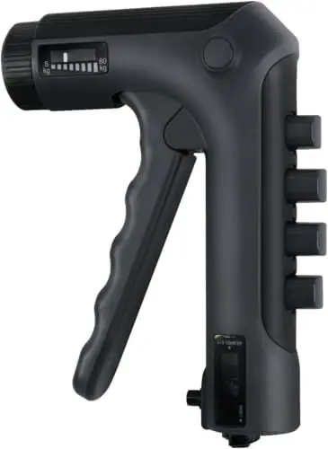 Produktbild: HXD-ERGO Unterarm Trainingsgerät, Handtrainer Fingertrainer Forearm Gripper Handgelenk Griffkraft Strength Trainer, Einstellbarer Widerstand 5-60KG (Schwarz)