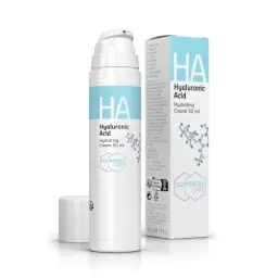 Produktbild: Hyaluron Creme Gesicht Vegan - Gesichtscreme Frauen mit Hyaluronsäure, Rosenwasser, Traubenkernöl 50ml - Feuchtigkeitscreme Gesicht, Anti Aging Creme Frauen - Skincare Vegan