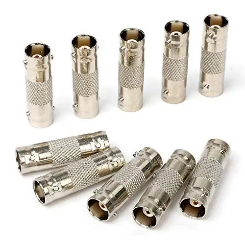 Produktbild: Hyber&Cara BNC-Buchse auf BNC-Buchse Kupplung Adapter für BNC/SDI Kabel CCTV-Überwachung Kamera, 10 Stück