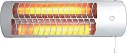 Produktbild: HyCell Wandheizstrahler WHS1200AC (Heizstrahler zur Wandmontage mit 2 Heizstufen, 600W oder 1200W, für Terrasse, Wintergärten, Werkstätten, Arbeitstische, Wickeltisch, Babyheizung, Haus, grau)