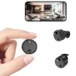 Produktbild: HYCENCY Mini Kamera WLAN Überwachungskamera 4K Live Übertragung Handy WiFi Kleine Kabellos Videoüberwachung für Innen mit Aufzeichnung App-Steuerung Akku Bewegungsmelder Nachtsicht Cloud-Speicher