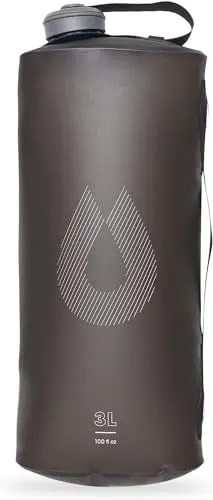 Produktbild: HydraPak Seeker - Faltbarer Wasserspeicher (3L) - BPA- und PVC-freier Camping-Trinkwassersack - Mammutgrau