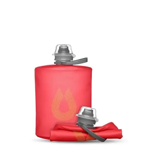 Produktbild: Hydrapak, Stow (500ml) Rot- Zusammenklappbare Wasserflasche - Ultraleichte & verpackbare Reiseflasche, flexible Ski-, Wander-, Fahrrad- oder Kletterflasche