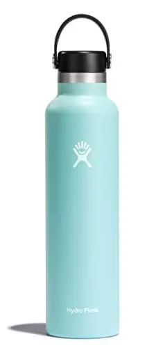 Produktbild: HYDRO FLASK - Trinkflasche 709ml (24oz) - Isolierte Wasserflasche aus Edelstahl - Sportflasche mit auslaufsicherem Flex Deckel & Gurt - Thermoflasche Spülmaschinenfest - Kleine Öffnung - Dew