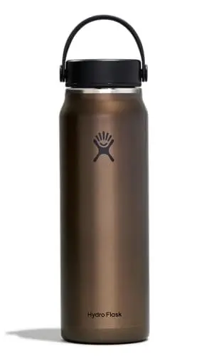 Produktbild: Hydro Flask - Leichte Trinkflasche 946 ml (32 oz) Trail Series - Vakuumisolierte, Wiederverwendbare Trinkflasche aus Edelstahl mit Auslaufsicherem Flex Deckel - Wide-Öffnung - Obsidian