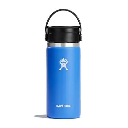 Produktbild: HYDRO FLASK - Coffee Flask - Reise-Thermos 473ml (16 oz) - Vakuumisolierter Edelstahl-Thermos - Auslaufsicher Flex-Trinkdeckel - Thermos für Kaffee - Größe Öffnung - Cascade