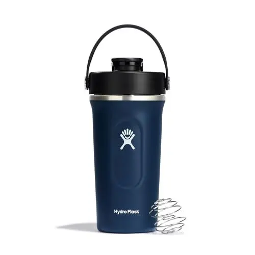 Produktbild: Hydro Flask - Insulated Shaker Bottle - 709 ml (24 oz) isolierte Shaker-Flasche für Proteinshakes, Nahrungsergänzungen und mehr - Indigo