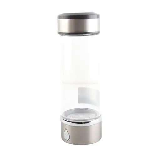 Produktbild: Hydrogen Reiches Wasser Portable USB Wiederaufladbarer Generator Becher, 3 Minuten Elektrolyse, Anti-Aging, Immunsystem-Booster, Mit weichem Glas für 420 ml, Enthält