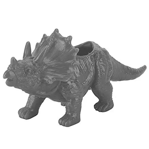 Produktbild: HYEIUIRA Triceratops-Muster, DEKORATIVE PVC-BLUMENTOPF-GARTENDEKORATION (Grau)