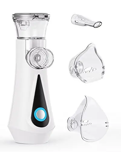Produktbild: Inhalationsgerät, Hygelink Ultra Leise Inhaliergeräte für Erwachsene, Kinder, USB-C Inhalator für Babys mit Mundstück und 2 Maske, Tragbar, Leicht & Effektiv, Einstellbarer Sprühnebel