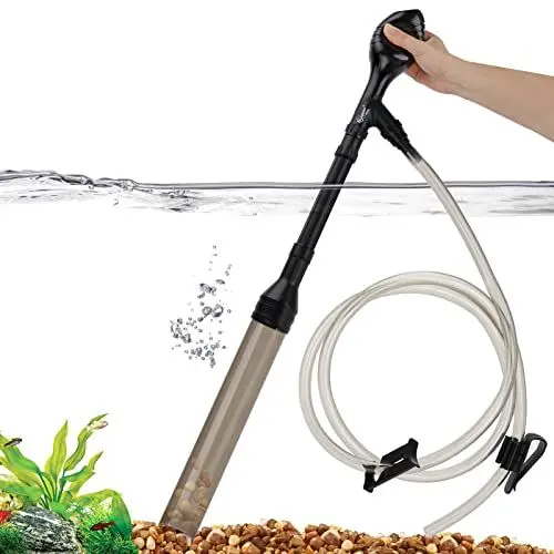 Produktbild: hygger Handbuch 960LPH Kies Staubsauger für Aquarium, Laufen in Sekunden Aquarium Kies Reiniger Niedriger Wasserstand Wasserwechsler Fischtank Reiniger mit Pinch oder Griff Saugball Einstellbare, L