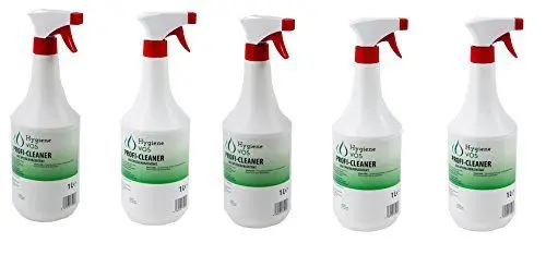 Produktbild: Hygiene VOS Profi Cleaner Spezialkonzentrat 5 x 1 Liter Allzweckreiniger mit 2 neuen Überkopfsprühern für Haushalt Wohnwagen Wohnmobil Caravan Boot Yacht