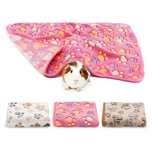 Produktbild: HYLYUN Meerschweinchen Decken, 1 Pack 3 Super Weich Fluffy Premium Fleece Haustier Decke Flanell Wurf für Meerschweinchen Kaninchen Hamster Chinchilla Welpen Katze S(60 * 40cm)