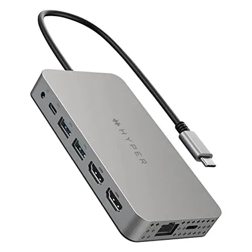 Produktbild: Hyper Drive Dual HDMI 10-in1 Travel Dock für MacBook