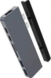 Produktbild: Hyper Drive Duo 7-in-2 Dock für MacBook Pro/Air – Space Gray, HD28C-SILVER, grau