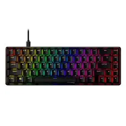 Produktbild: HyperX Alloy Origins 65, Mechanische Gaming-Tastatur, QWERTY amerikanisches Layout, 65-%-Formfaktor, HyperX Red Switch, PBT Double-Shot Keycaps, RGB-Beleuchtung, Abnehmbares USB-C-Kabel, Schwarz