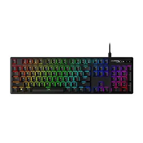 Produktbild: HyperX Alloy Origins – RGB Mechanische Gaming Tastatur, HyperX Aqua, (QWERTY – US Layout)