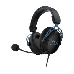 Produktbild: HyperX Cloud Alpha S Gaming-Headset, 7.1 Surround Sound, einstellbarer Bass, Dual Chamber Drivers, Audio-Control-Mixer, Memory Foam, abnehmbares Mikrofon, kompatibel mit PC, Schwarz-Blau