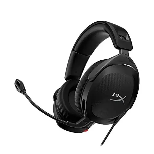 Produktbild: HyperX Cloud Stinger 2 – Größe neu definiert, Leichtes Over-Ear-Headset mit Mikrofon, Stummschaltung durch Wegklappen des Mikrofons, 50mm-Treiber, PC kompatibel, Schwarz