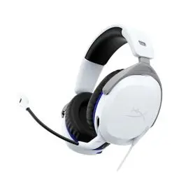 Produktbild: HyperX Cloud Stinger 2, Kabelgebundenes Gaming-Headset für PlayStation, Leicht, Memory-Schaumstoff, 50mm-Treiber, Schwenkbares Mikrofon, Premium-Sound, Integrierte Audiosteuerung, Weiß