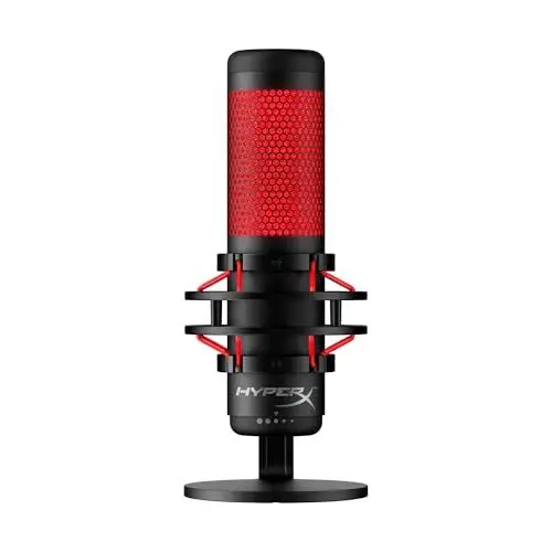 Produktbild: HyperX QuadCast – Standalone USB Mikrofon mit umfangreichen Funktionen für Streamer Gamer, Schwarz