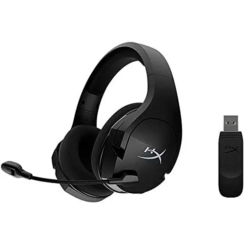 Produktbild: HyperX Cloud Stinger Core Wireless Gaming-Headset, 7.1 Surround, DTS Headphone:X, Geräuschunterdrückendes Mikrofon, 2,4-GHz, PC-kompatibel, integrierte Steuerung, Schwarz