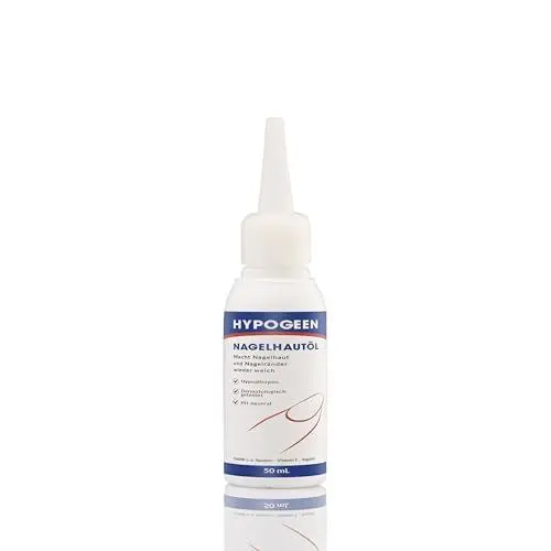 Produktbild: Hypogeen Nagelhautöl (50ml) - Nagelölmit Arganöl - Nagelöl macht Nagelhaut und Nagelränder weicher - PH-neutral - hypoallergenes Nagelhautöl - geeignet für (über) empfindliche Hände und Füße