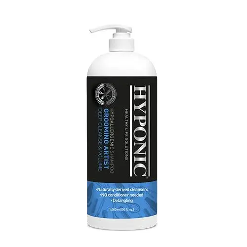 Produktbild: HYPONIC Grooming Artist Shampoo – Hypoallergenes Haustier-Shampoo für Fellpfleger (Tiefenreinigung und Volumen 1.500 ml)