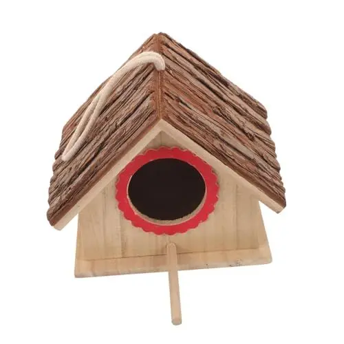 Produktbild: HYTROVE Brutkasten Für Vogelnester Vogelspielplatz Vogelhäuschen Für Draußen Mit Stange Intelligenter Vogelhäuschen Futterhäuschen Für Wildvögel Großes Vogelhaus Käfig Vogelfütterer Holz