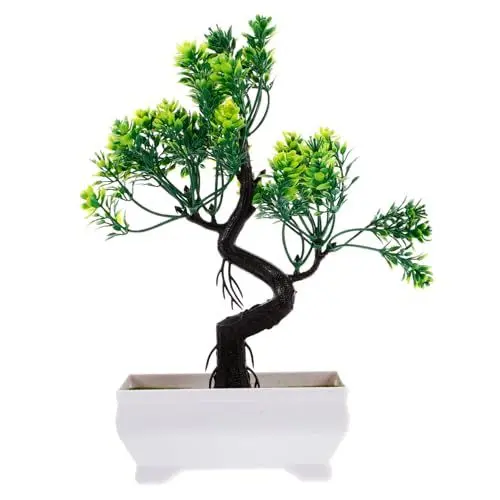 Produktbild: HYTROVE Künstlicher Bonsai-Baum Mit Topf Lebensechte Zierpflanze Für Innenbereich Aus Pe-Kunststoff Geringer Wartungsaufwand