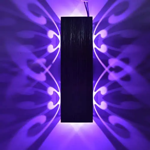 Produktbild: Hyuduo 2W LED-Wandleuchten, Neuartige Beleuchtung, Quaderförmige Wandlampen, 7 Beleuchtungsfarben, Moderne Design-Leuchte mit Befestigungsmaterial Zur Dekoration(Lila Licht) Wandlampe