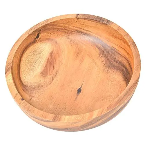 Produktbild: HYWHUYANG Großes tiefes Schüssel-Set, große Abendessenschüsseln, extra große Schüssel, großes Servierschüssel-Set, Rührschüsseln, hölzerne Salatschüssel, Lebensmittel-Obst-Behälter für (30 * 9cm)