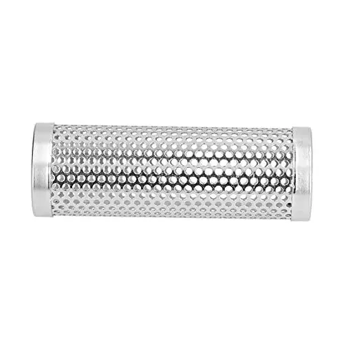 Produktbild: HYWHUYANG Pellet-Räucherrohr, Edelstahl-Holzrohr, BBQ-Räucherrohr für jeden Grill oder Smoker, eine einfache und sichere Möglichkeit zum Räuchern (Length 15.3CM*Height 5.3CM (Order choice: Round)
