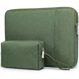 Produktbild: HYZUO 13 Zoll Laptop Tasche Set für MacBook Air 13 M3 M2 M1 2024-2018, MacBook Pro 13 M2 M1 Pro/Max 2024-2016, iPad Pro/Air 13, XPS 13, Laptop Hülle für 12,3-13 Schlank Laptop/Tablet, Grasgrün